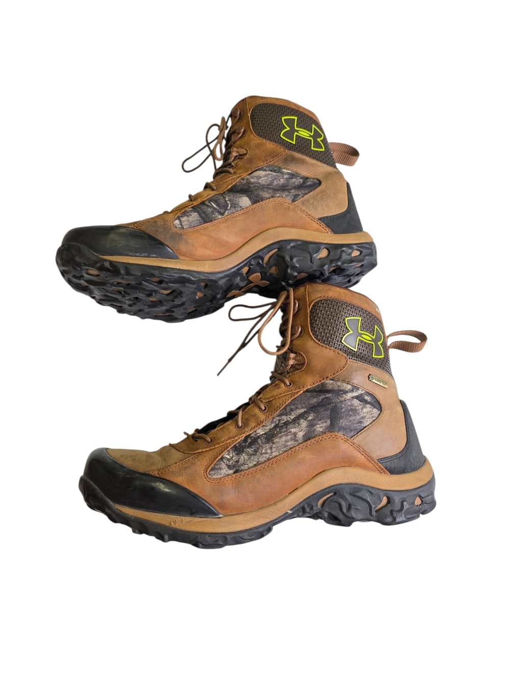 Under Armour Men’s Brown Camo Hunting Boots - Waterproof Trail Performance